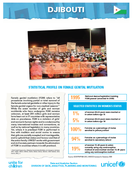 UNICEF Profile: FGM in Djibouti (2020)